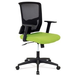Autronic Kancelářská židle - černo-zelená - 60 x 95-105 x 58 cm, plast + textil