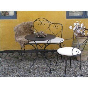 IRON-ART MONTPELIER - čtyřnohý zahradní stůl - stolová deska ∅ 110 cm - plech, kov