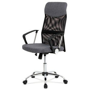 Autronic Kancelářská židle - černo-šedá - 59 x 110-120 x 59 cm, plast + textil + kov