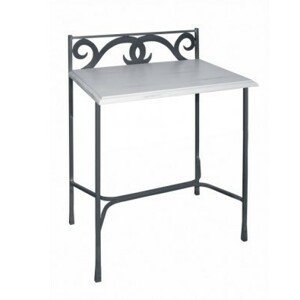IRON-ART Noční stolek GRANADA - bez zásuvky, kov + dřevo