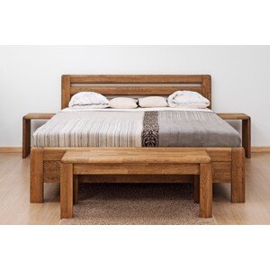 BMB ADRIANA LUX - masivní dubová postel 180 x 200 cm - ZRYCHLENE DODANI, dub masiv