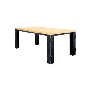 IRON-ART LANGEAIS - konferenční kovový stůl 120 x 70 cm bez desky, kov + dřevo