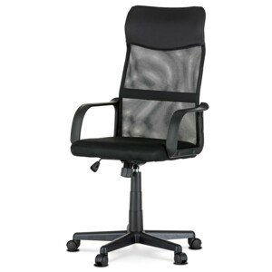 Autronic Kancelářská židle - černá - 59 x 108-120 x 59 cm, textil + ekokůže + plast