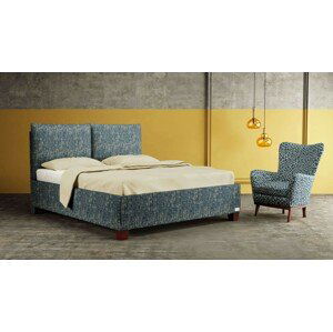 Materasso KINGSTONE - designová čalouněná postel (typ potahu A) 100 x 200 cm, celočalouněná + MDF deska