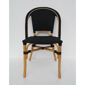 FaKOPA s. r. o. BISTRO - židle z umělého ratanu - černá, umělý ratan + ratan