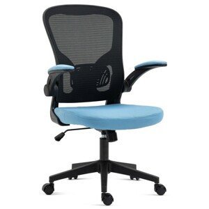 Autronic Odlehčená kancelářská židle - černo-modrá - 64 x 100-110 x 58 cm, plast + textil