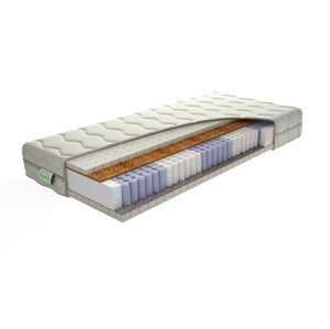 TEXPOL STELA BIO - komfortní taštičková matrace s latexovou pěnou 80 x 200 cm, snímatelný potah