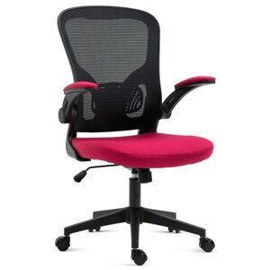 Autronic Odlehčená kancelářská židle - černo-červená - 64 x 100-110 x 58 cm, plast + textil