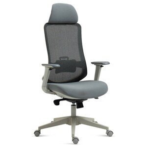 Autronic Kancelářská židle - šedá - 66,5 x 124,5-134,5 x 56 cm, plast + textil
