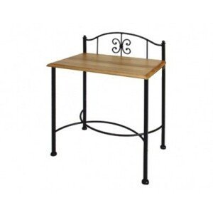 IRON-ART Noční stolek ELBA - bez zásuvky, kov + dřevo