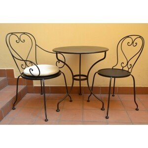 IRON-ART BRETAGNE - kovový stůl 80 x 80 cm - stolová deska - topalit, kov