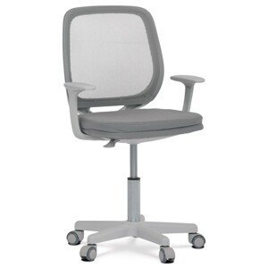 Autronic Kancelářská židle detská - šedá - 57 x 81-92 x 51 cm, plast + textil
