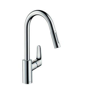 Dřezová baterie Hansgrohe Focus M41 s vytahovací sprškou, 2 proudy chrom 31815000