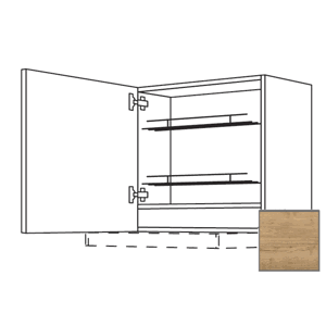 Kuchyňská skříňka horní Naturel Sente24 pro digestoř 60x57,6x35 cm dub sierra 405.WDAF657LN