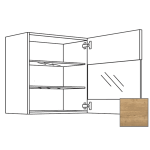 Kuchyňská skříňka horní Naturel Sente24 s dvířky 60x72x35 cm dub sierra 405.WGLS601R