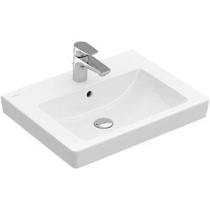 Umyvadla Villeroy & Boch Subway 2.0, 550 x 440 x 150 mm, bílá Alpin, s přepadem, neleštěná; 7113F501