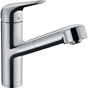 Dřezová baterie Hansgrohe Focus s vytahovací sprškou chrom 71865000