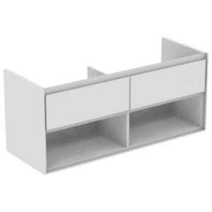 Koupelnová skříňka pod umyvadlo Ideal Standard Connect Air 120x44x51,7 cm bílá lesk/světle šedá mat E0829KN