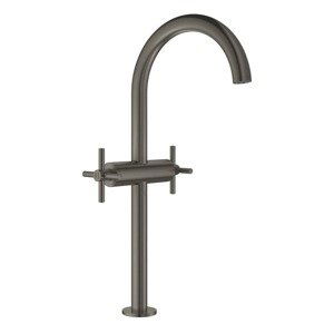 Vysoká umyvadlová baterie Grohe Atrio s výpustí Brushed Hard Graphite 21044AL3