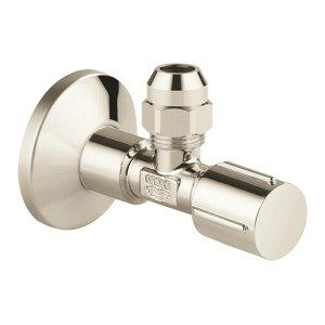 Rohový ventil Grohe 1/2"x3/8" s krytkou leštěný nikl 22039BE0