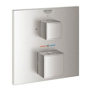 Sprchová baterie Grohe Grohtherm Cube bez podomítkového tělesa supersteel 24153DC0