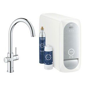 Dřezová baterie Grohe Blue Home s výpustí chrom 31455001