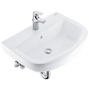 Umyvadlo Grohe BAU-CERAMIC 60,9x44,2 cm alpská bílá otvor na baterii 39644000