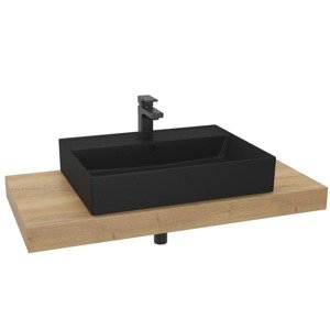 Koupelnová sestava Hansgrohe s deskou pod umyvadlo Dolce 100x8x50 cm dub halifax KSETDO16