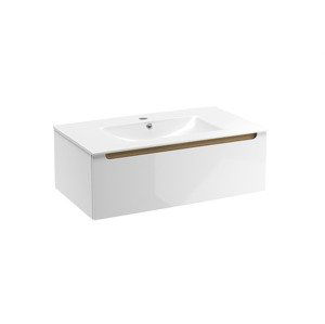 Koupelnová skříňka s umyvadlem Naturel Stilla 80x30x45 cm bílá STILLAD08005U1