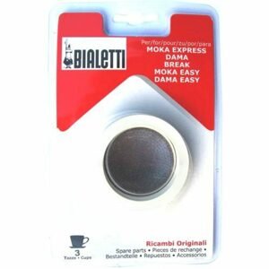 Sada: 3 gumové těsnění + 1 sítko pro hliníkové kávovary - Bialetti
