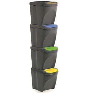 ORION domácí potřeby Odpadkový koš na tříděný odpad SORT 4x21 l