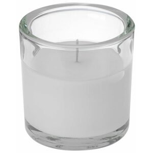 Svíčka ve skle Elegant bílá 10/10cm - Gala Kerzen