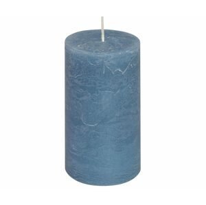 Svíčka válec světle modrá rustic 79/150 - Gala Kerzen