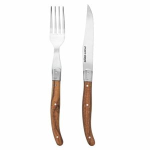 Steak set nůž+vidlička nerez/dřevo - ORION domácí potřeby