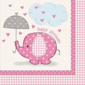 UNIQUE Ubrousky Umbrellaphants "Baby shower" - Holka / Girl 16 ks
