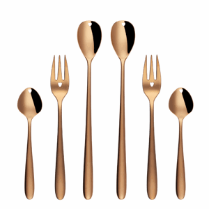 Sola - Dárková sada se srdcem 6 ks růžové zlato - Love Cutlery (116445)