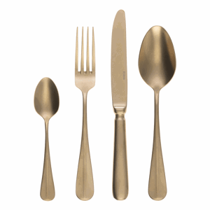 Sola - Příborový set 30 ks - Baguette Vintage PVD Champagne Stone Wash (130425)