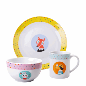 Dětský porcelánový set 3 ks – KIDS WorldAnimals (450513)