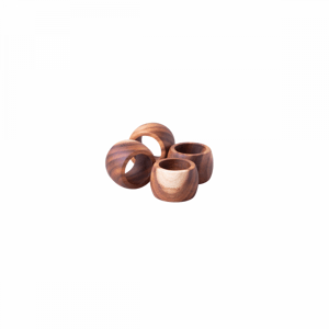 Kroužek na servítky Akát set 4 ks, o 5,7 cm – FLOW Wooden (593710)