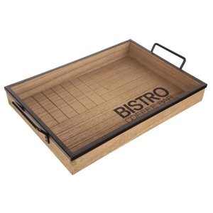 Tác dřevo/kov Bistro 40,5x30,5 cm - Orion