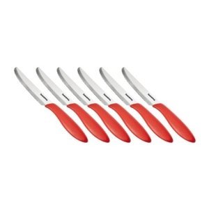 Tescoma PRESTO nůž jídelní 12 cm červená, 6 ks (červená) - Tescoma