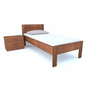 Postel Postelia TRIO Buk 90x210 - Dřevěná postel z bukového masivu je jednolůžko s rozměry: 90 x 200 cm nebo 80 x 200 cm