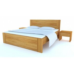 Postel Postelia PETRA Buk 200x200 - dřevěná postel z masivu o šíři 4 cm