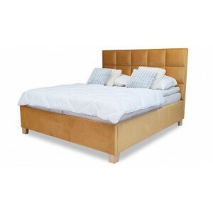 Čalouněná postel Postelia ALTO s úložným prostorem, Smrk, 180x200 cm s masivním rámem