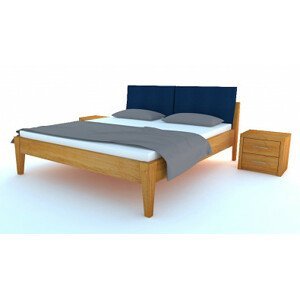 Designová postel Postelia THÉRA Dub 180x200cm - dřevěná postel z masivu o šíři 4 cm