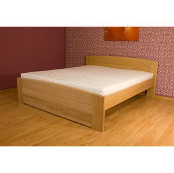 Dvoulůžko Postelia LUCIE Buk 180x210 - dřevěná postel z masivu o šíři 4 cm