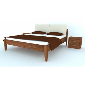 Designová postel Postelia THÉRA Buk 200x220cm - dřevěná postel z masivu o šíři 4 cm