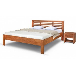Postel Postelia GABRIELA Buk 160x200 - Dřevěná postel z masivu, bukové dvoulůžko o šíři masivu 4 cm