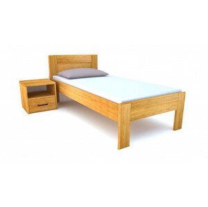 Postel Postelia MONAKO 90x200 cm, Buk - dřevěná postel z masivu o šíři 2,8 cm