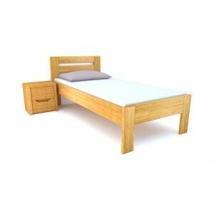 Postel Postelia BRUSSEL 90x200 cm, Buk - Jednolůžko dřevěná postel z masivu o šíři 4 cm